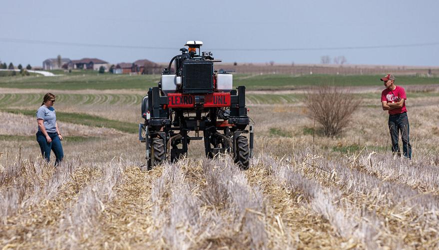 University of Nebraska students watch autonomous planting