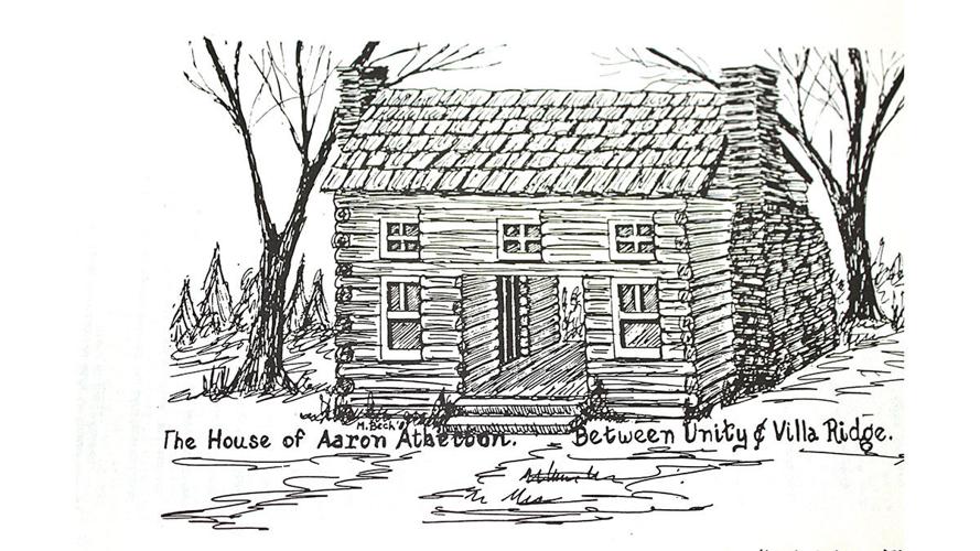 Aaron Atherton log cabin