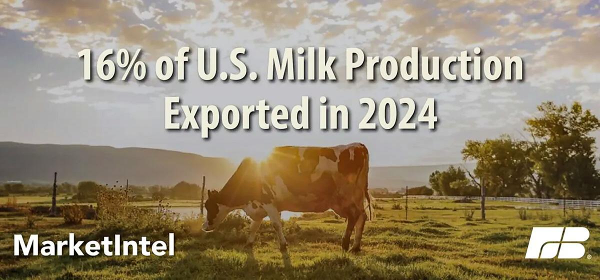 Milk production exported