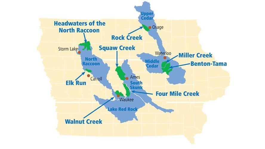 Iowa Ag Water Alliance map