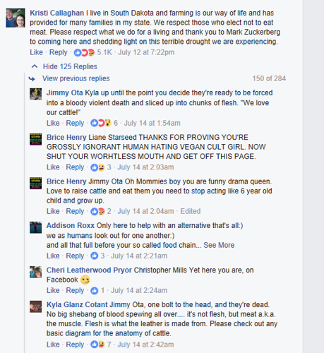 World reacts to Zuckerberg’s post on cattle