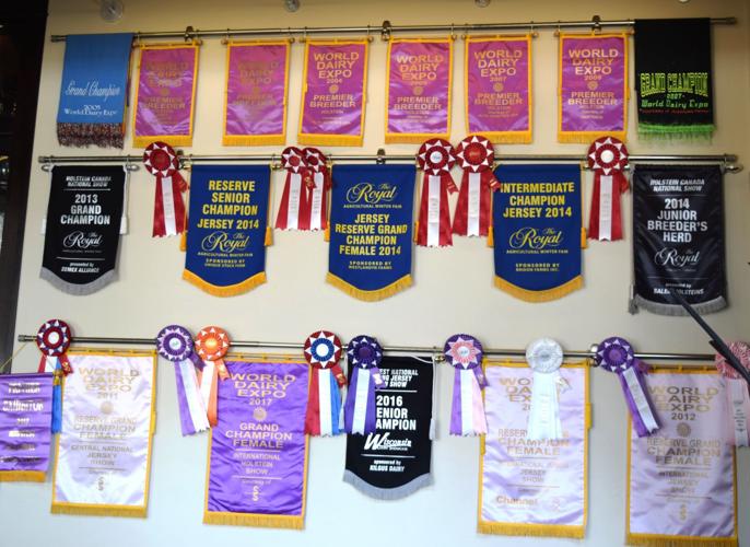 Wall of championship banners
