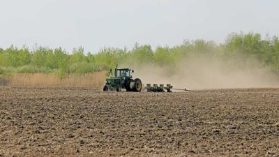 Aaron Cerutti is planting corn
