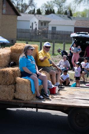 Riding in the parade