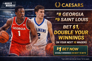 Caesars Promo for March Madness: Georgia vs. Saint Louis – Double Your Winnings on 10 Bets