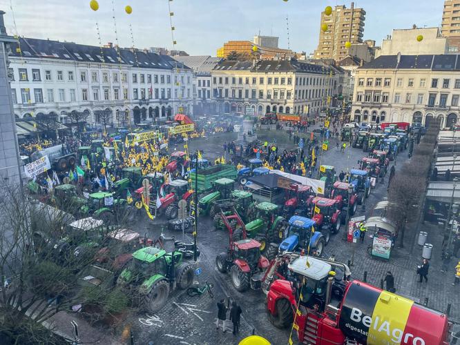 Farmers protest in Belgium