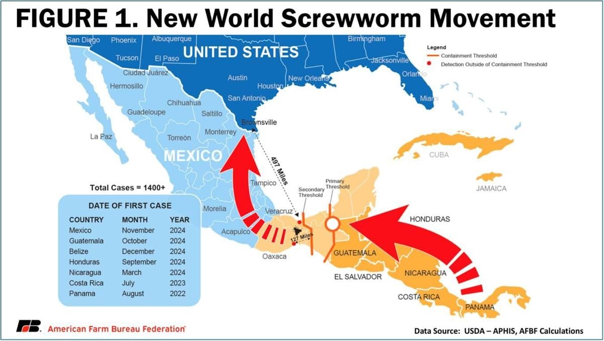 Figure 1. Screwworm movement
