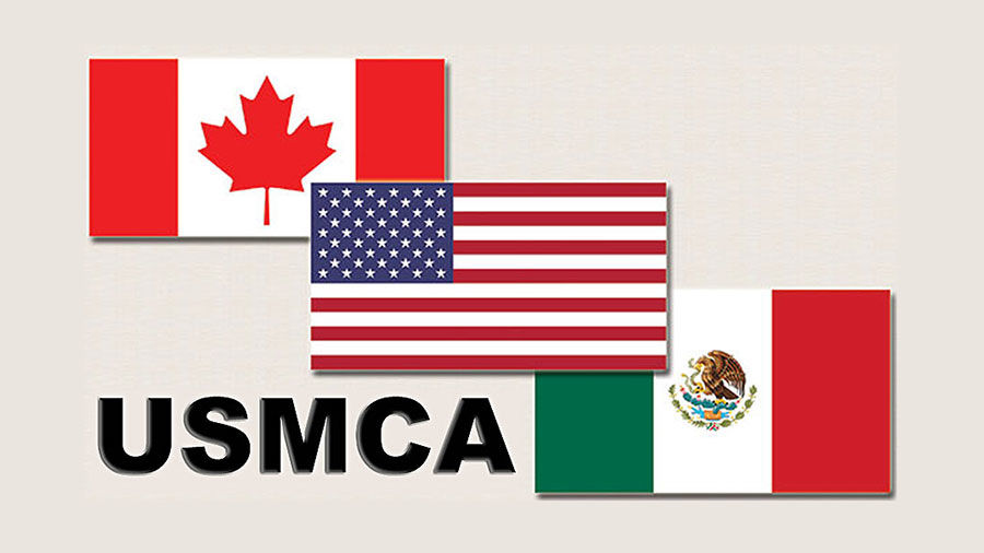 USMCA with 3 flags