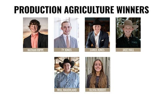 Production agriculture winners