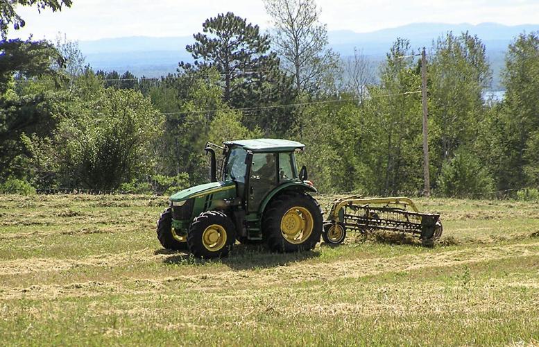 Tractor in field