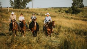 Family on horseback