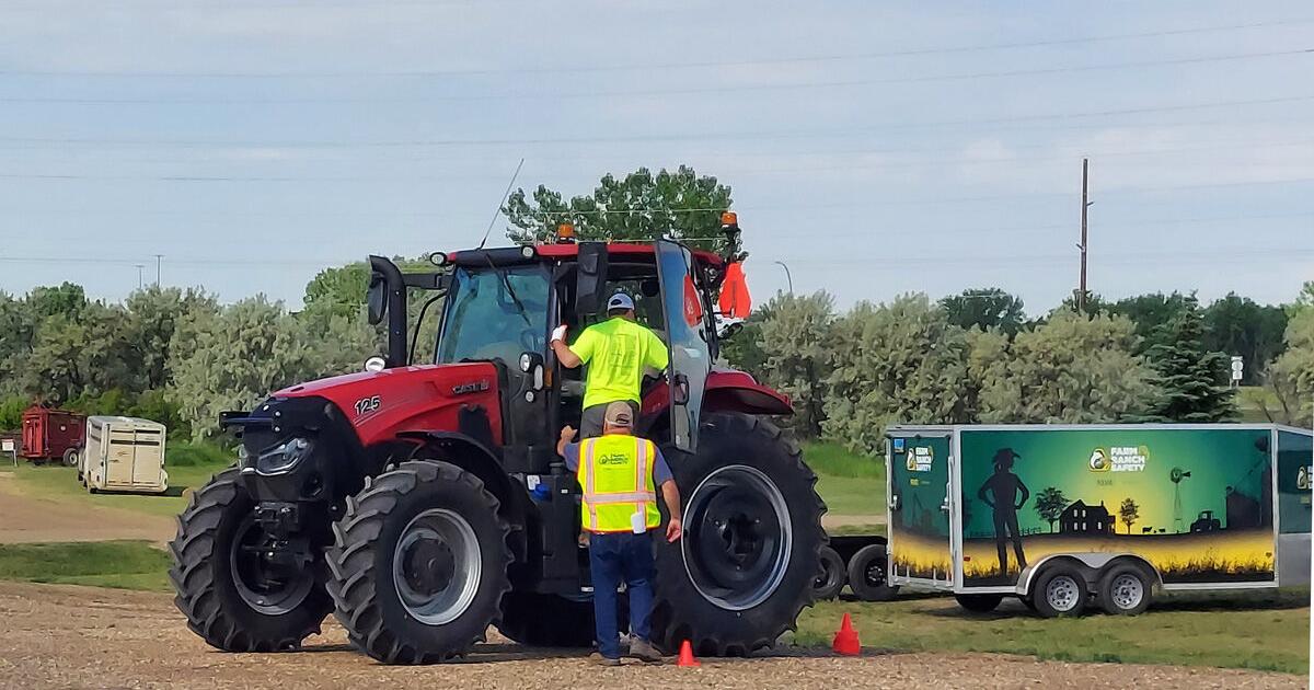 Driving a real tractor