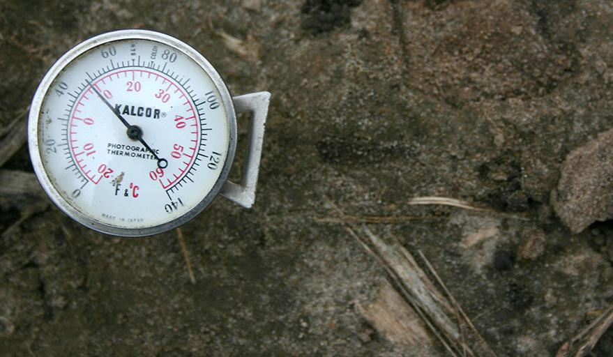 Ground temp thermometer