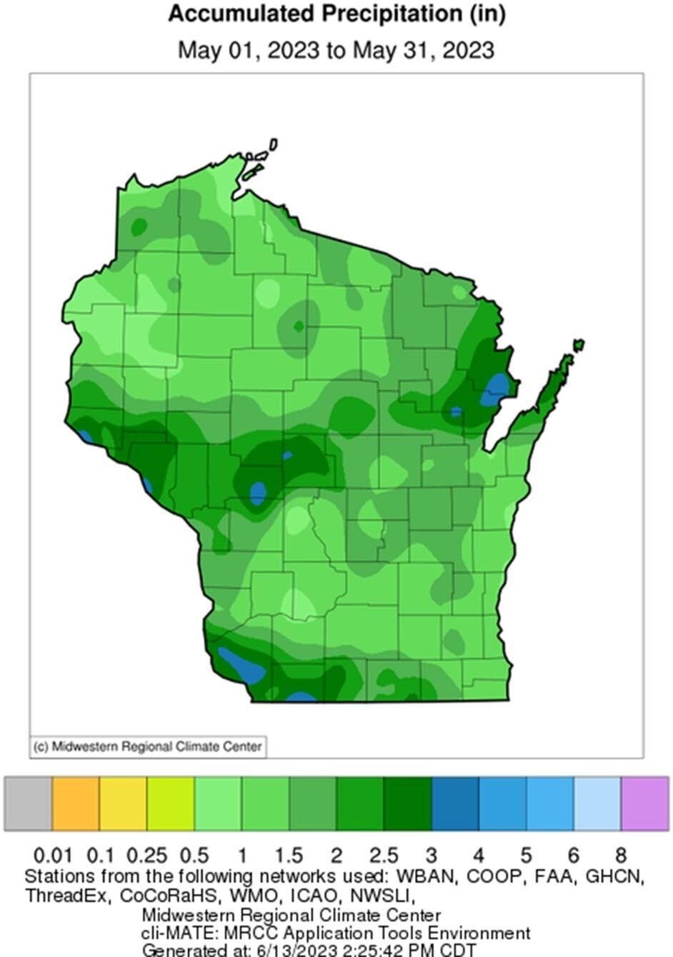 Accumulated precipitation