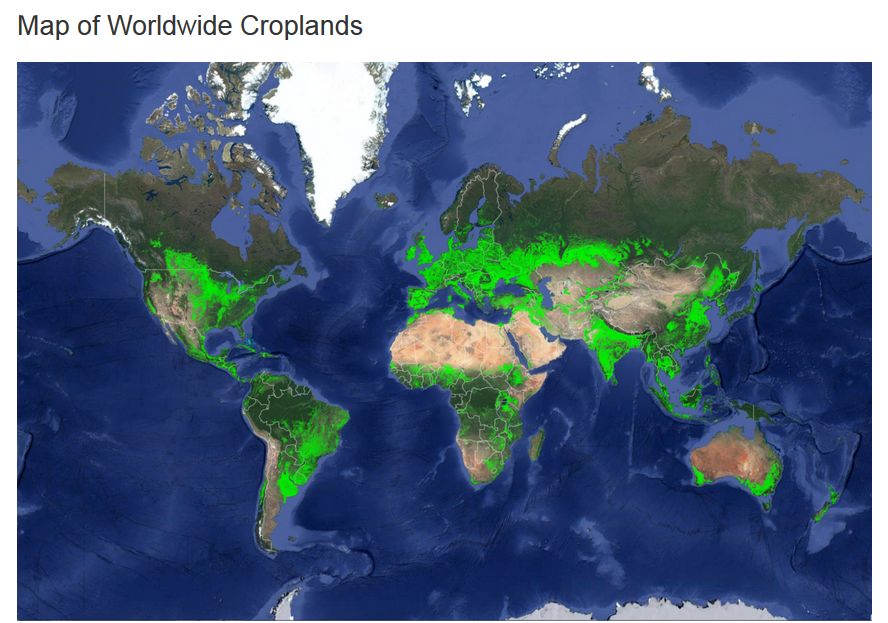 New Map of Worldwide Croplands