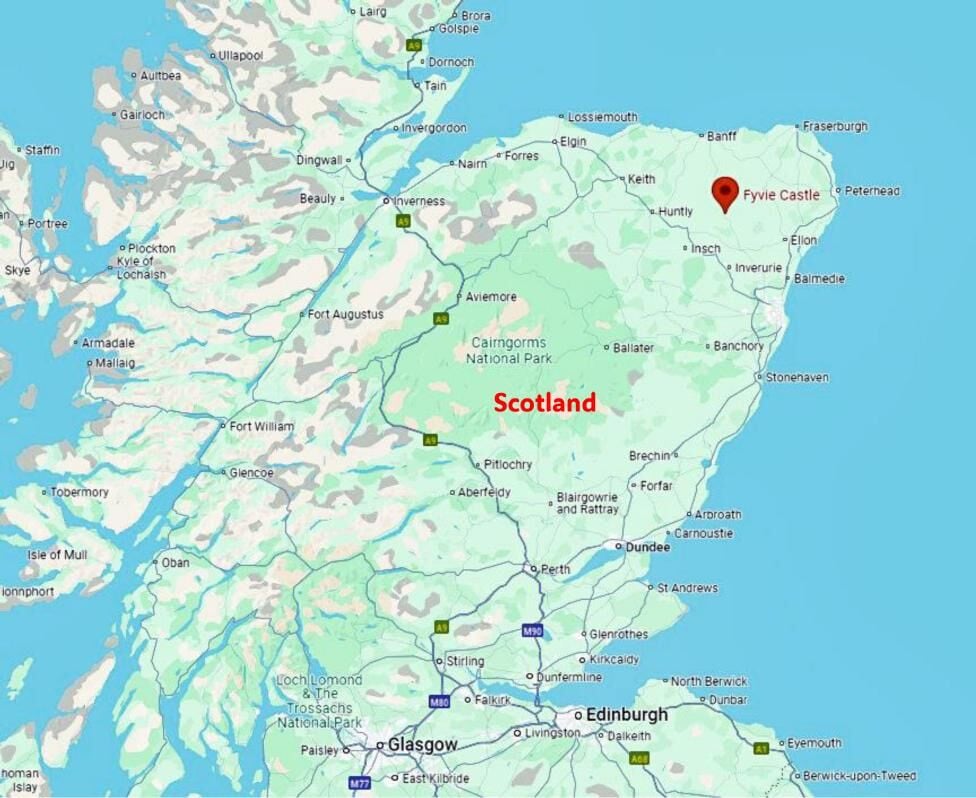 Fyvie Castle map