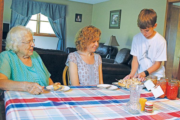 Canaan Guthrie serves fresh rolls