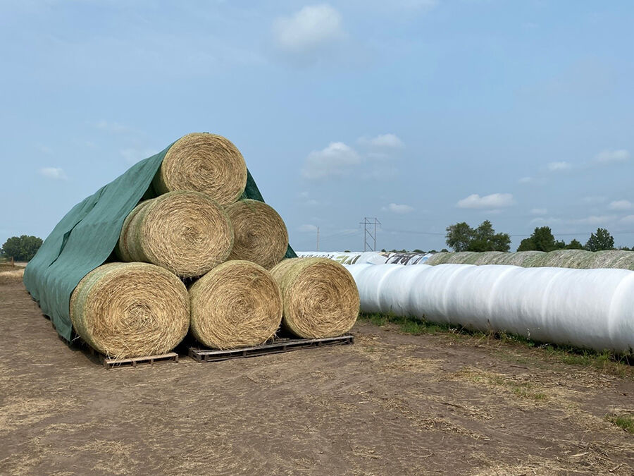 Minimizing storage losses of round bale hay