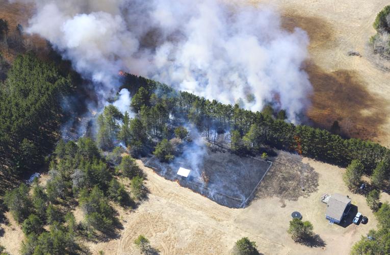 Wildfire on farm