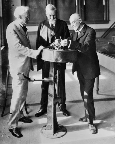 Dean W.A. Henry, University of Wisconsin President Thomas C. Chamberlin and Stephen M. Babcock