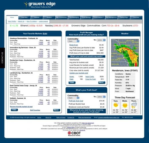Growers Edge home page