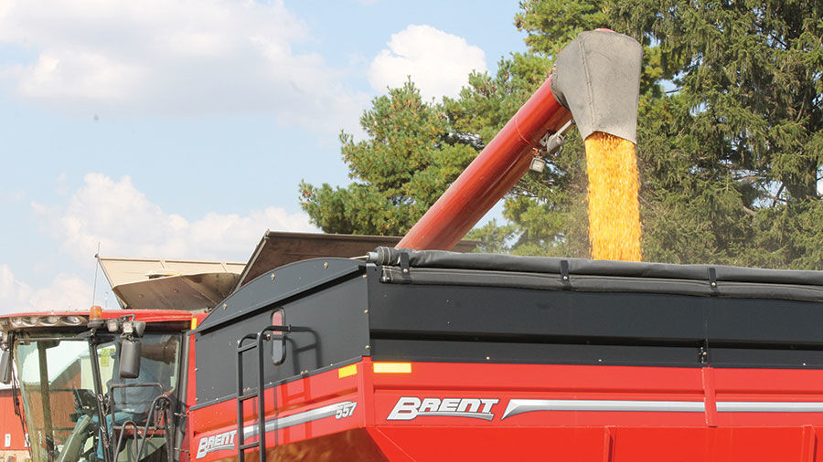 Corn unloading