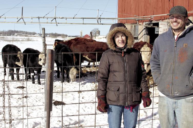 Merrie Schamberger and Justin Duell in winter