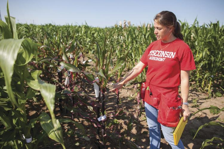 Natalia de Leon in trial corn field