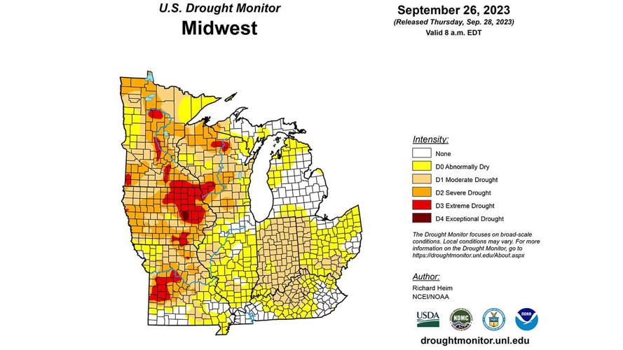 Midwest drought monitor