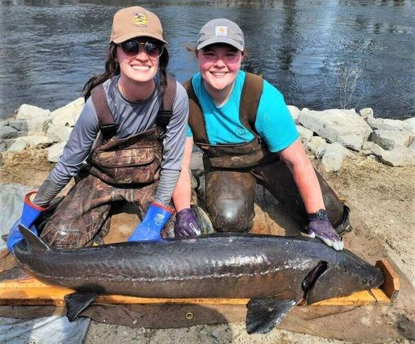 Selina Walters with sturgeon