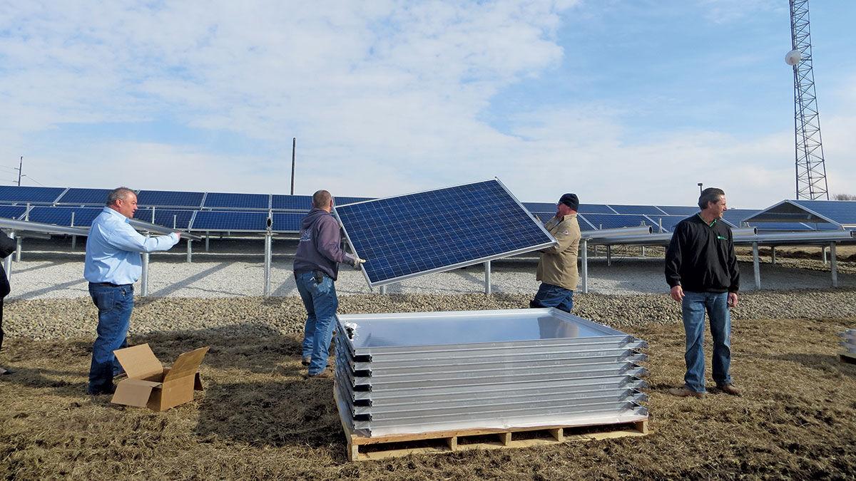 Platte-Clay Electric Cooperative install solar panels