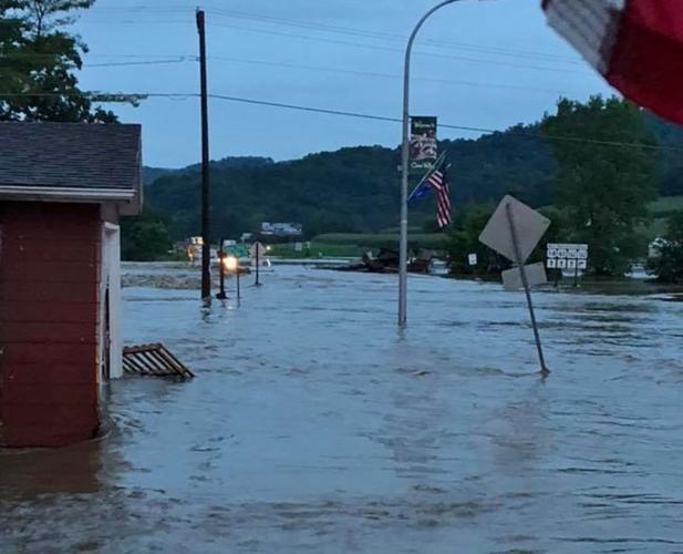 Flooding in Coon Valley street