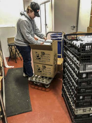 Connor Fields boxes customer burgers