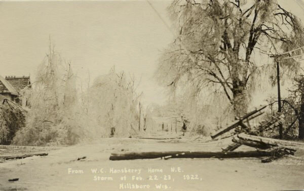 Ice storm Feb. 23, 1922