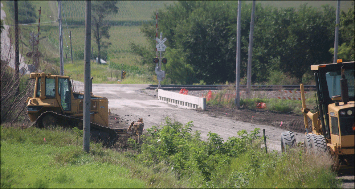 construction on a bridge