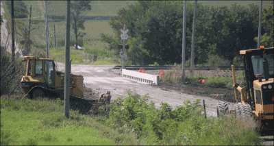 construction on a bridge