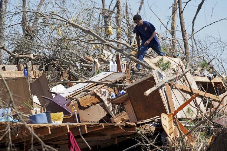 Climbing debris