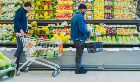 People at grocery store