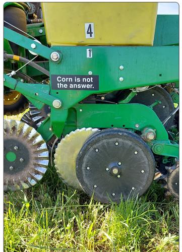 Planter in field