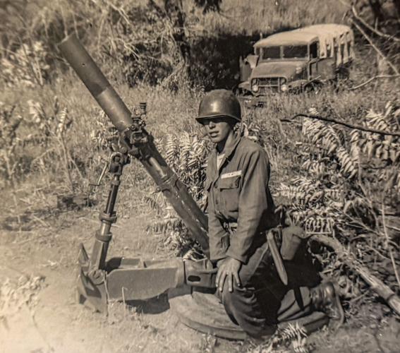 Tom Pfaff with mortar