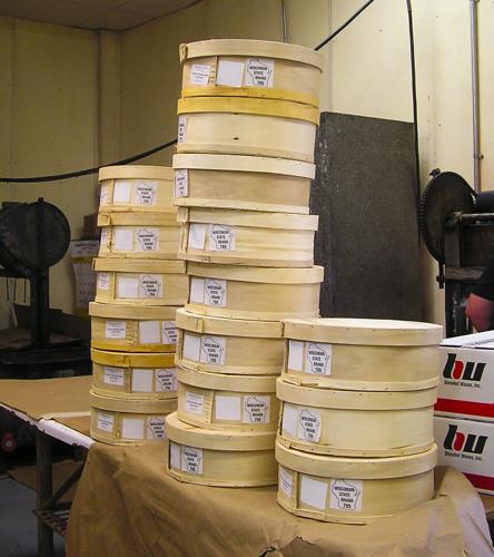 Wooden cheese boxes