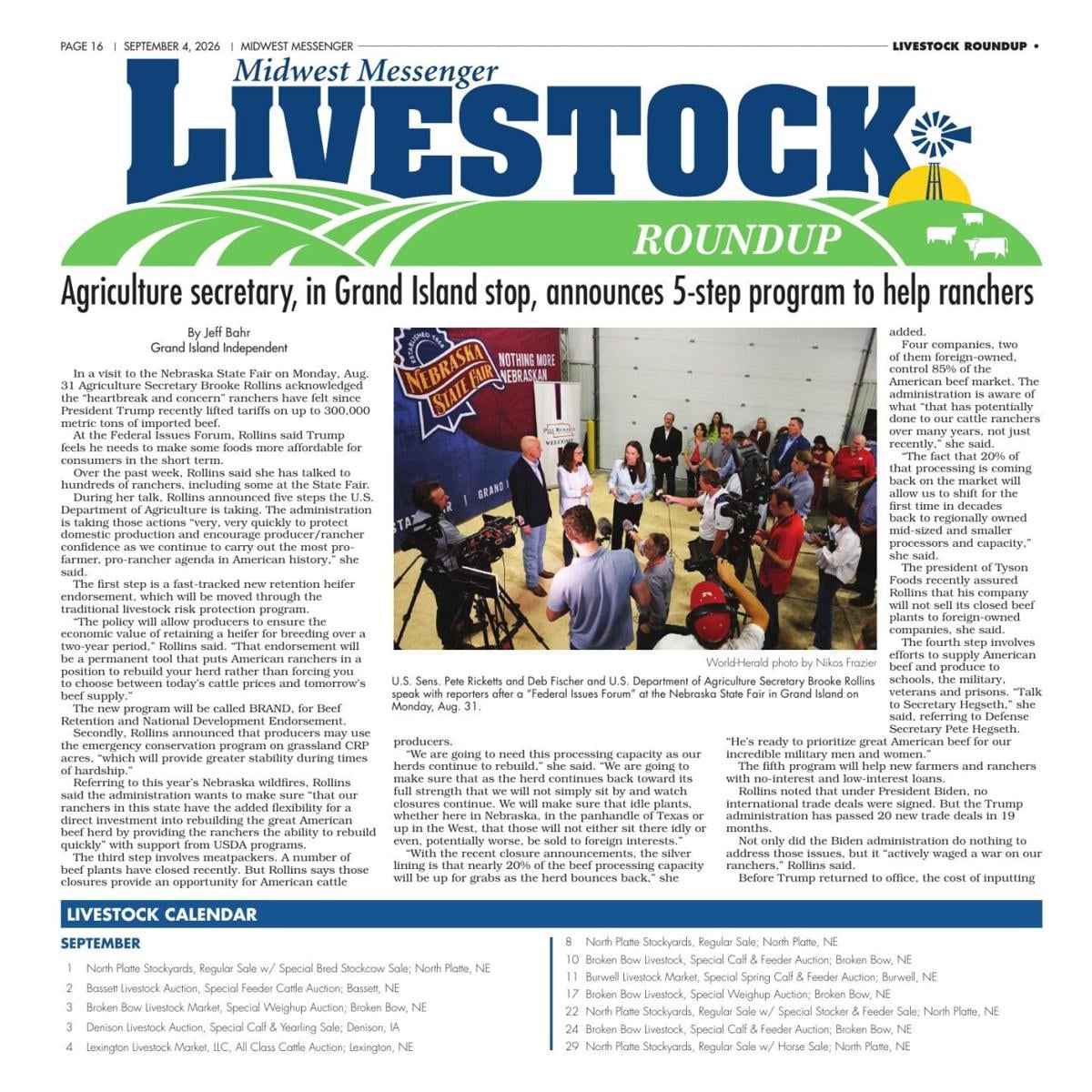 Livestock Roundup 09-04-26