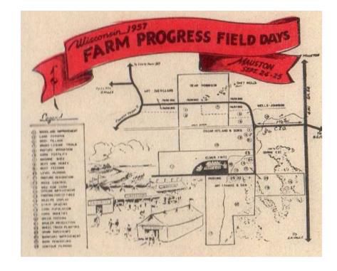 1957 Wisconsin Farm Progress Days in Juneau County logo