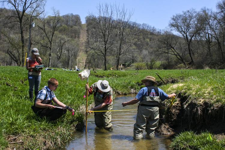 Water testing in Tainter Creek Watershed