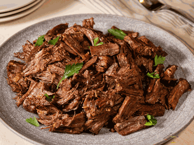 Four-Way Slow Cooker Shredded Beef