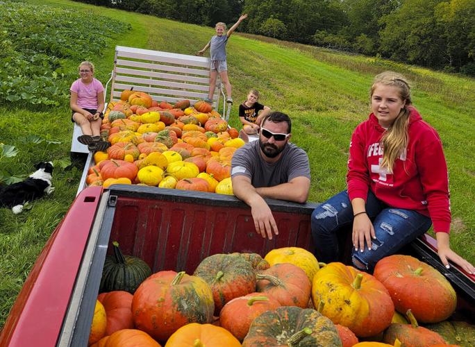 Rech family with pumpkins