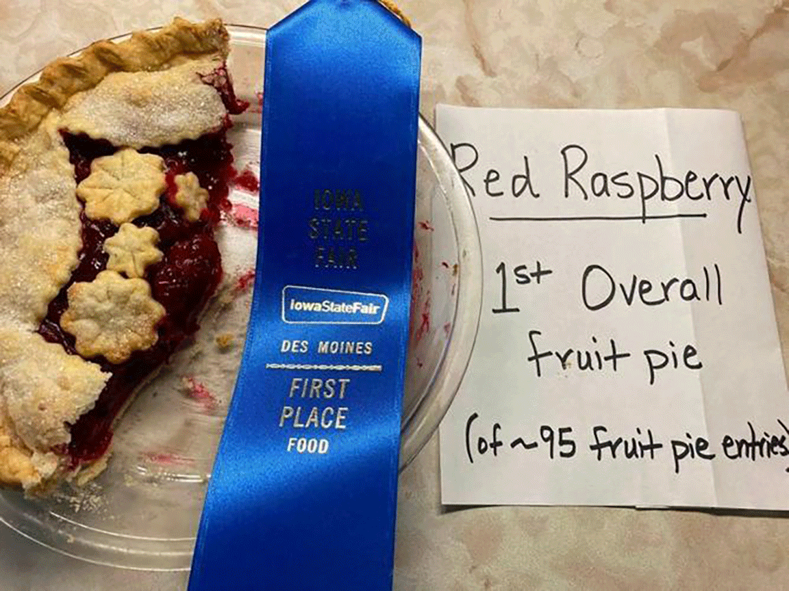 red raspberry pie