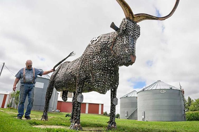 farmer metal sculptor