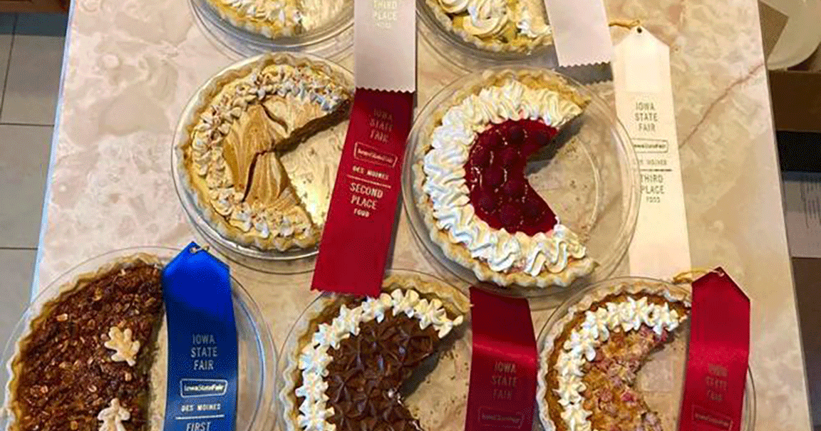 First-time pie won at the Iowa State Fair