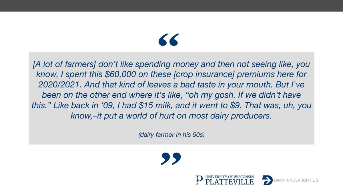 Quote from dairy farmer in his 50s
